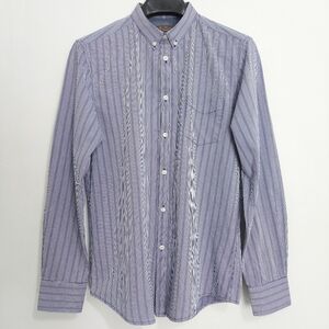 Ben Sherman Men's Shirt Size XL Blue White Stripe Long Sleeve Button Down Cotton